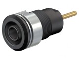 Soclu banană 4mm negru aurit 24A 1kV