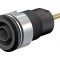 Soclu banană 4mm negru aurit 24A 1kV