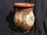 Arta si Traditie - Vas / Oala pictata si realizata manual la Obarsa judetul Hunedoara a doua jumatate a sec XX !