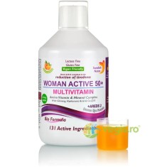 Multivitamine Lichide pentru Femei 50+ cu 131 Ingrediente: Vitamine, Minerale, Aminoacizi, Mix de Verdeturi, Fructe si Alte Extracte 500ml