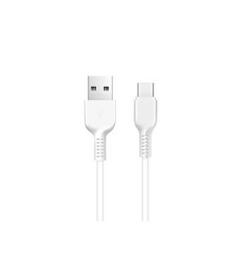 Cablu de date USB la USB Tip-C HOCO Flash X20-Lungime 2 Metri-Culoare Alb foto