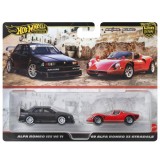 Set 2 masini metalice, Hot Wheels, Alfa Romeo 155 V6 Ti &amp; Alfa Romeo 33 Stradale, JBK95