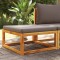 Gossi taburet de gradina cu perna, 65x65x29 cm, lemn masiv acacia