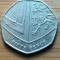 Moneda Anglia Fifty Pence 2014