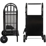 Suport depozitare lemne, 3 accesorii metalice, roti transport, 83x35x30 cm, ProCart