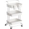 SONGMICS Carucior de depozitare pe roti, pentru bucatarie sau baie, cu 3 nivele, 42x34x86 cm, alb Household NewTrend