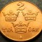 Moneda istorica 2 ORE - SUEDIA, anul 1950 *cod 2932 = varianta bronz / FRUMOASA