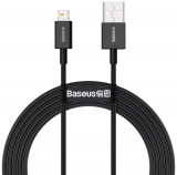 Cablu Baseus Superior USB la Lightning, Fast Charging,&nbsp; 2.4A 1m, Negru