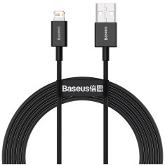 Cablu Baseus Superior USB la Lightning, Fast Charging,&nbsp; 2.4A 1m, Negru