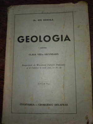 Geologia pentru clasa VIII secundara-Ion Bancila foto