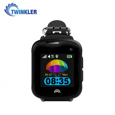 Ceas Smartwatch Pentru Copii Twinkler TKY-D7 cu Functie Telefon, Localizare GPS, Camera, Pedometru, IP54 - Negru, Cartela SIM Cadou foto