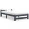 vidaXL Cadru de pat, gri &icirc;nchis, 100x200 cm, lemn masiv de pin 322020