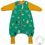 Cumpara ieftin Sac de dormit cu picioruse si maneca lunga detasabila Woodland Animals 80 cm +