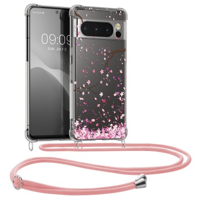 Husa Kwmobile pentru Google Pixel 8 Pro, Transparent/Roz, Silicon, 61866.02 foto