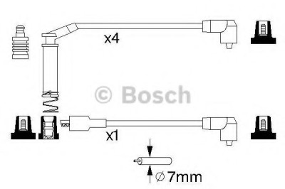 Set fise bujii OPEL ASTRA F Hatchback (53, 54, 58, 59) (1991 - 1998) BOSCH 0 986 357 127 foto