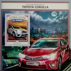 BC9, Sierra Leone 2016, colita masini-Toyota Corolla