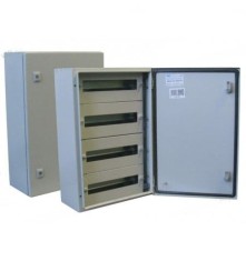 Tablou electric 600x400x200mm 60 module cofret dulap cabinet metalic modular 4 randuri x 15 module IP66 aparent cu plastroane sina DIN pentru montaj c