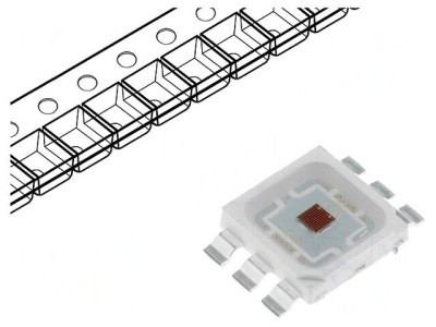 LED Roșu Putere 3W SMD 120&amp;deg; foto