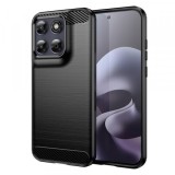 Husa pentru Motorola Moto G77 / G67, Techsuit, Carbon, Neagra