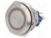 Intrerupator anti-vandalism, ON-ON, &amp;Oslash;30mm, ONPOW - GQ30-11ZE/R/24V/S foto