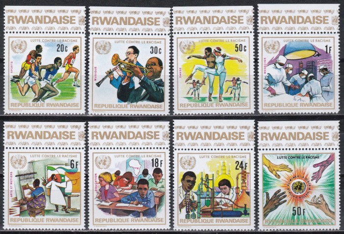 Ruanda 1972 - Anul internațional al luptei &icirc;mpotriva discriminării rasiale, MNH