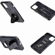 Husa Antisoc pentru Iphone 12 Mini Magnetica Premium Forcell Defender cu Suport Telefon, Neagra