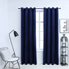 VidaXL Draperii opace cu inele, 2 buc., albastru, 140x225 cm, catifea 134529
