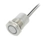 Comutator Capacitiv Bulgin SPST-NO IP68, Iluminare LED Verde/Rosu, Montare &Oslash;22mm, OFF-(ON), 12V DC
