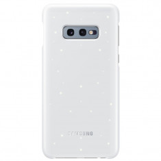 Husa de protectie Samsung pentru Galaxy S10e, LED, NFC powered back, Alb