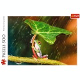 Puzzle 500 piese - Umbrela verde | Trefl