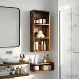 vidaXL Dulap de perete pentru baie Stejar Afumat 30 x 14 x 70 cm 889331