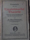 GESPRACH Einstein Theorie - Dr. Hans Schimank (1920, Germana) - Fizica, Relativitate, Stiinta