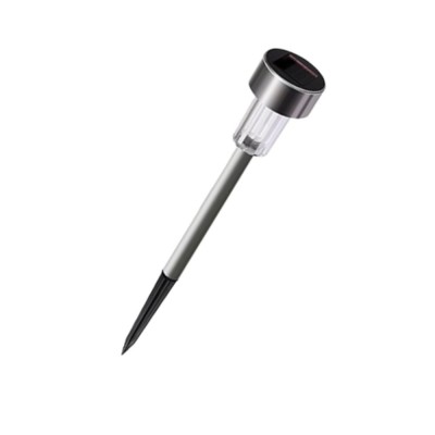 Lamp&amp;Auml; solar&amp;Auml; led pentru gr&amp;Auml;din&amp;Auml; - iluminare alb cald, design modern, rezistent&amp;Auml; la intemperii, 36.5 cm, argintie foto