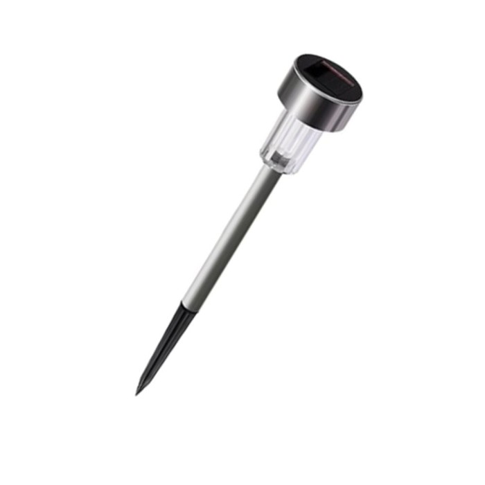 Lamp&Auml; solar&Auml; led pentru gr&Auml;din&Auml; - iluminare alb cald, design modern, rezistent&Auml; la intemperii, 36.5 cm, argintie