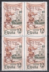 Spania 1981 - Ziua timbrului, Bloc de 4, MNH
