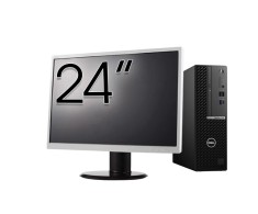 Pachet Calculator Second Hand DELL OptiPlex 5080 SFF, Intel Core i5-10500 3.10 - 4.50GHz, 8GB DDR4, 256GB SSD + Monitor 24&amp;quot; NewTechnology Media