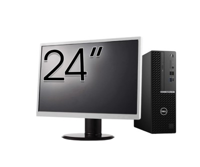 Pachet Calculator Second Hand DELL OptiPlex 5080 SFF, Intel Core i5-10500 3.10 - 4.50GHz, 8GB DDR4, 256GB SSD + Monitor 24&amp;amp;quot; NewTechnology Media foto