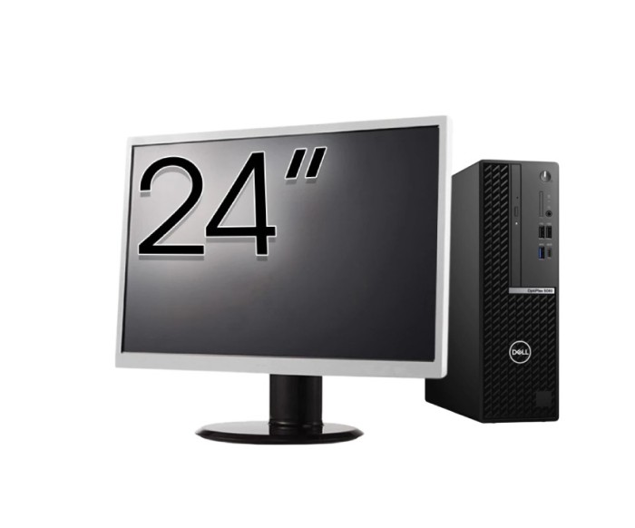Pachet Calculator Second Hand DELL OptiPlex 5080 SFF, Intel Core i5-10500 3.10 - 4.50GHz, 8GB DDR4, 256GB SSD + Monitor 24&amp;quot; NewTechnology Media