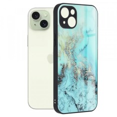 Husa pentru Apple iPhone 15 Plus, Techsuit, Glaze, Bleu