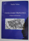 ISTORIA CETATII TROESMIS - CULEGERE DE DOCUMENTE de VASILE VELEA , 2009 , DEDICATIE * , PREZINTA PETE SI HALOURI DE APA *
