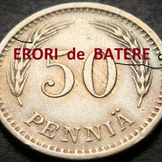 Moneda istorica 50 PENNIA - FINLANDA, anul 1923 *cod 4462 = erori matrita!