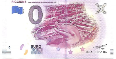 !!! 0 EURO SOUVENIR - ITALIA , RICCIONE , CONFERINTA FILATELICO NUMISMATICA - 2018.1 - UNC // NU TRIMIT PRIN CURIER foto