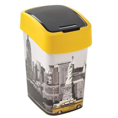 Cos de gunoi cu capac batant, plastic, model New York, 25 L, 34x26x47 cm, Curver foto