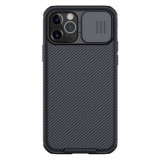 Husa magnetica Nillkin CamShield Pro Negru pentru iPhone 12 si iPhone 12 Pro, Protectie glisanta pentru camera