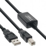 Cablu USB 2.0 A la tip B imprimanta activ 10m T-T, ku2rep10ab, Oem