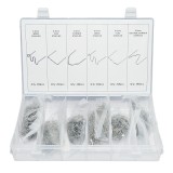Cumpara ieftin Set 1200 capse, clemec pentru pistol de lipit in cutie PVC, reparat si sudat plastic, 6 modele, 0.6, 0.8 mm