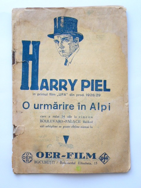 QW13 - Program cinematograf - O urmarire in Alpi - Oer - Film - anii 1930