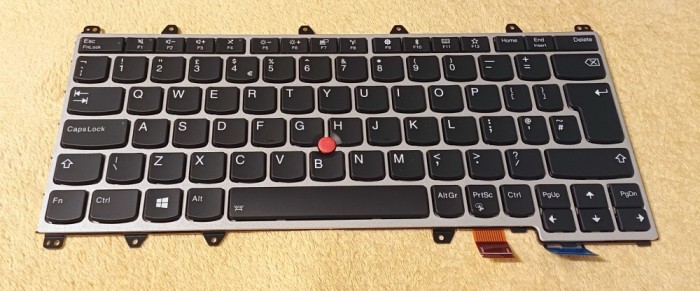 Tastatura ThinkPad Yoga 370 Silver, UK backlit, FRU 01EN456