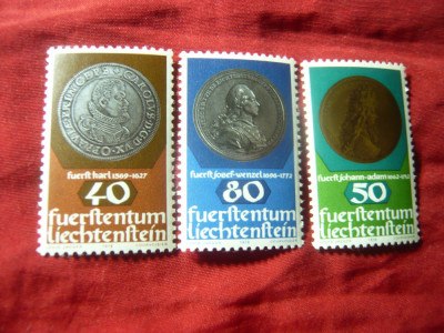 Serie Liechtenstein 1978 - Medalii , 3 valori foto