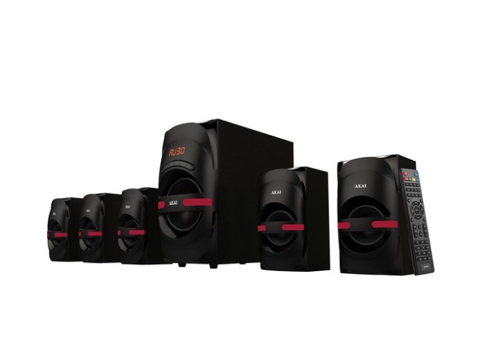 Sistem boxe active 5.1 Akai HT014A-5086F Bluetooth 105W USB/SD Negru Sistem boxe active 5.1 Akai HT014A-5086F Bluetooth 105W USB/SD Negru